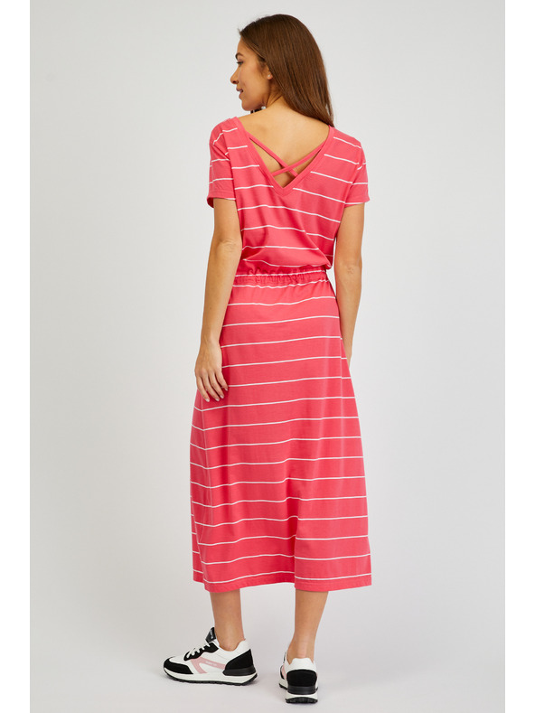 Sam 73 Piros női csíkos ruha SAM73 Columba