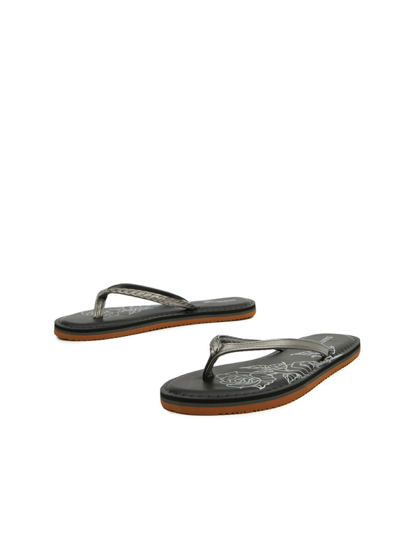 Sam 73 Fekete női mintás szandál SAM 73 Mia fekete női papucs