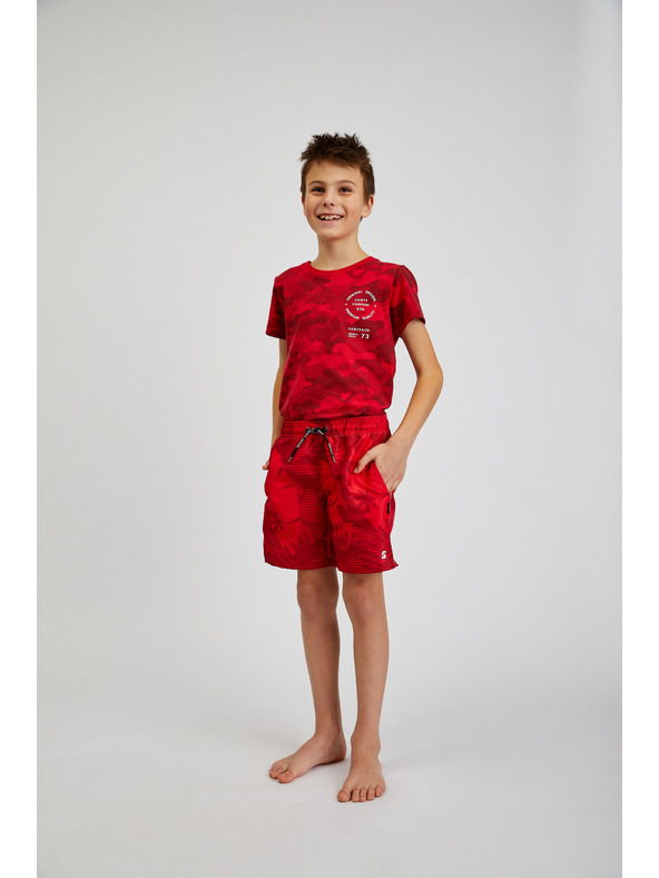 Sam 73 Piros fiú mintás fürdőruha SAM73 Sanjeev
