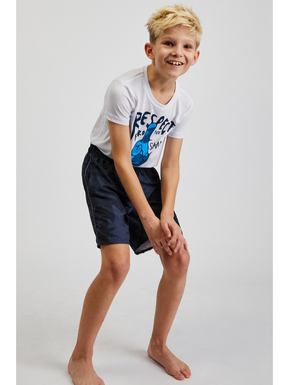 Sam 73 Sötétkék fiú fiú mintás fürdőruha SAM73 Sanjeev