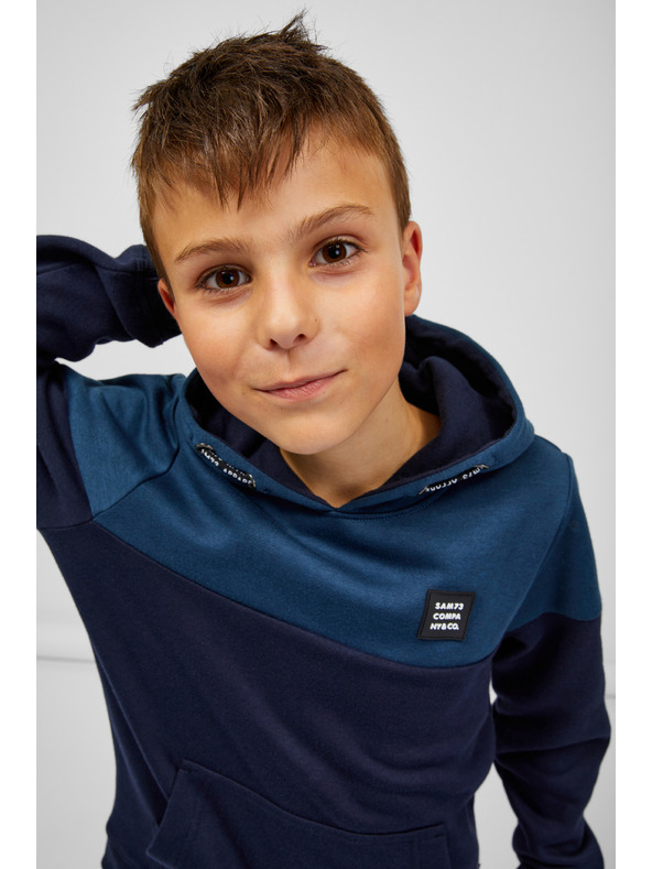 Sam 73 Sötétkék fiú kapucnis pulóver SAM 73 Sall