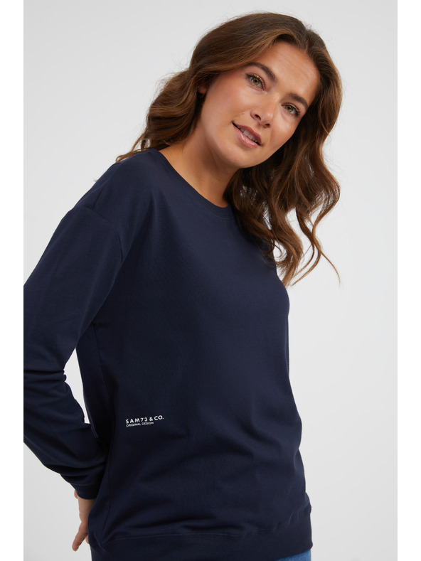 Sam 73 Sötétkék női hosszú ujjú póló SAM 73 Sharma