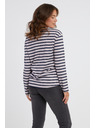 Sam 73 Kék és rózsaszín női csíkos hosszú ujjú póló SAM 73 Prudence