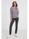 Sam 73 Kék és rózsaszín női csíkos hosszú ujjú póló SAM 73 Prudence