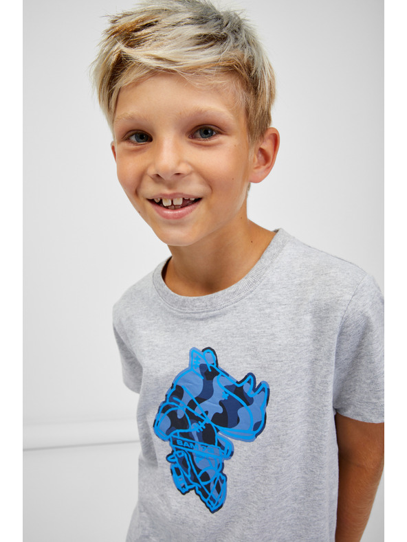 Sam 73 Világosszürke csíkos fiú póló SAM 73 Silaqui