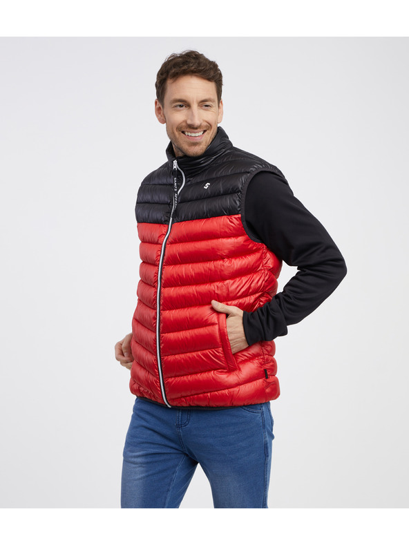 Sam 73 Fekete-piros férfi steppelt mellény SAM 73 Potter