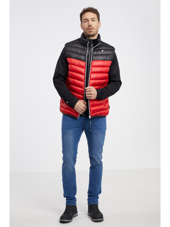 Sam 73 Fekete-piros férfi steppelt mellény SAM 73 Potter