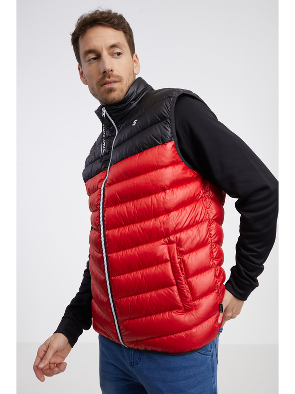 Sam 73 Fekete-piros férfi steppelt mellény SAM 73 Potter