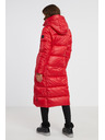 Sam 73 Piros női steppelt kabát kapucnival SAM 73 Anna
