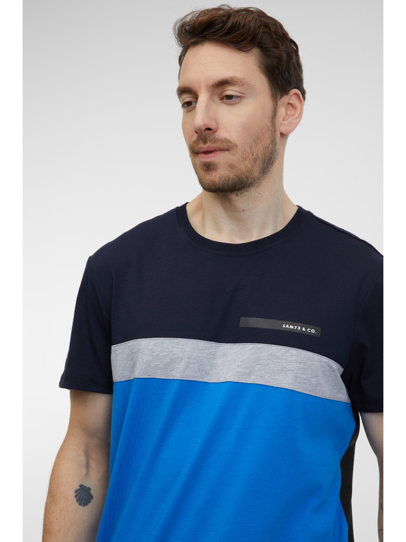 Sam 73 Kék-fekete férfi póló SAM 73 Ernesto