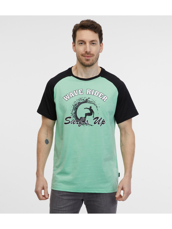 Sam 73 Fekete és zöld férfi póló SAM 73 Esteban