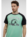 Sam 73 Fekete és zöld férfi póló SAM 73 Esteban