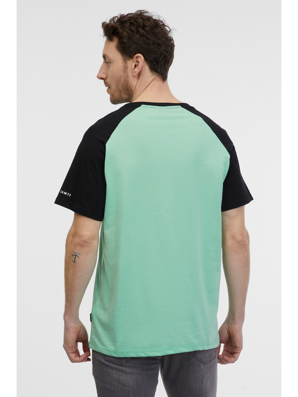 Sam 73 Fekete és zöld férfi póló SAM 73 Esteban