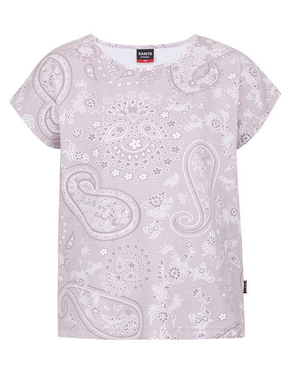 Sam 73 Világos lila női mintás póló SAM 73 Margarita