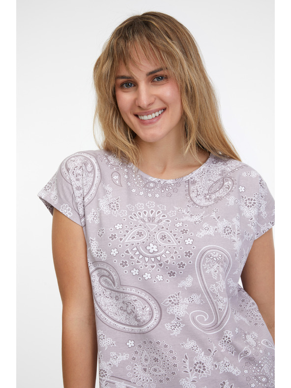 Sam 73 Világos lila női mintás póló SAM 73 Margarita