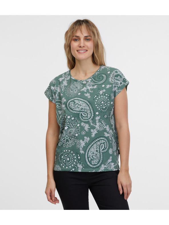 Sam 73 Zöld női mintás póló SAM 73 Margarita