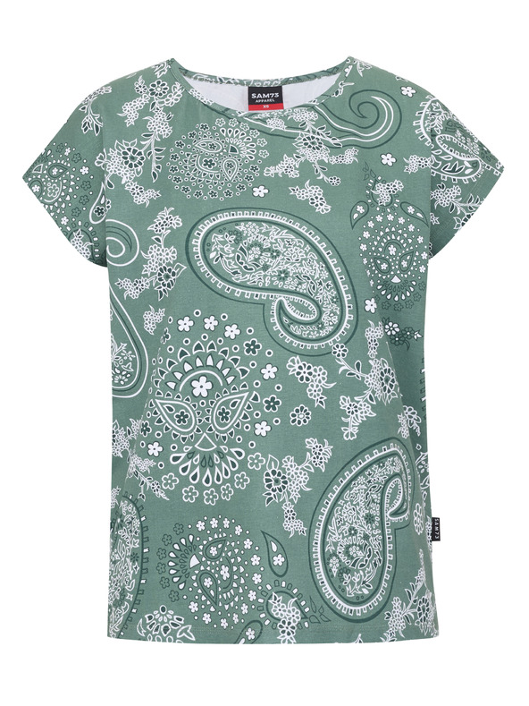 Sam 73 Zöld női mintás póló SAM 73 Margarita