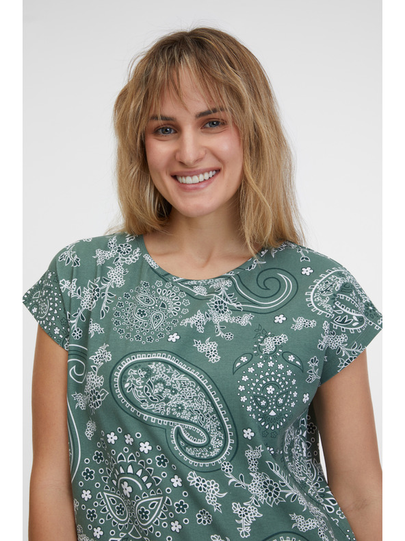 Sam 73 Zöld női mintás póló SAM 73 Margarita