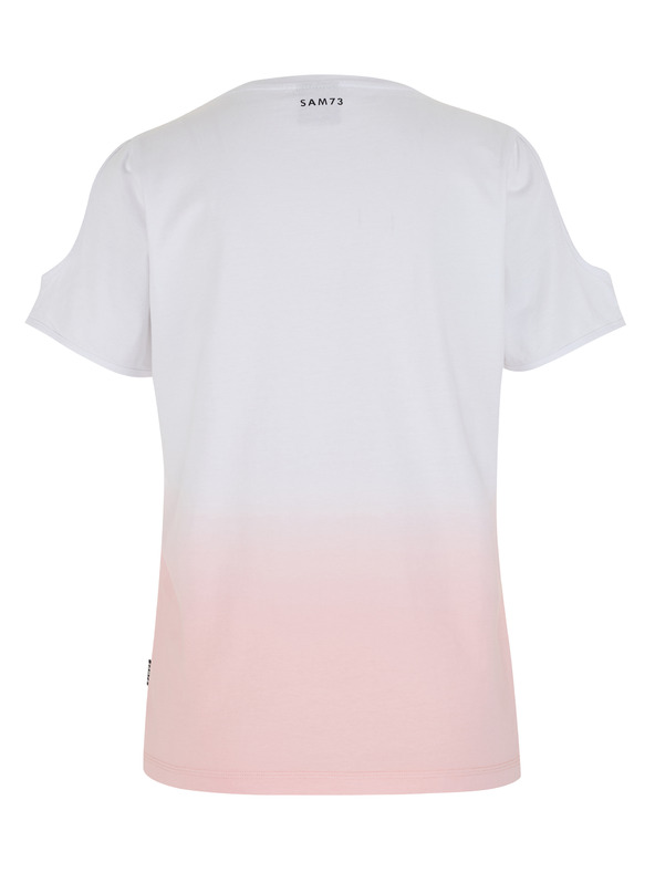 Sam 73 Rózsaszín és fehér női póló SAM 73 Dolores