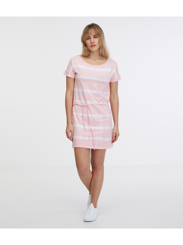 Sam 73 Világos rózsaszín női batikolt ruha SAM 73 Raquel