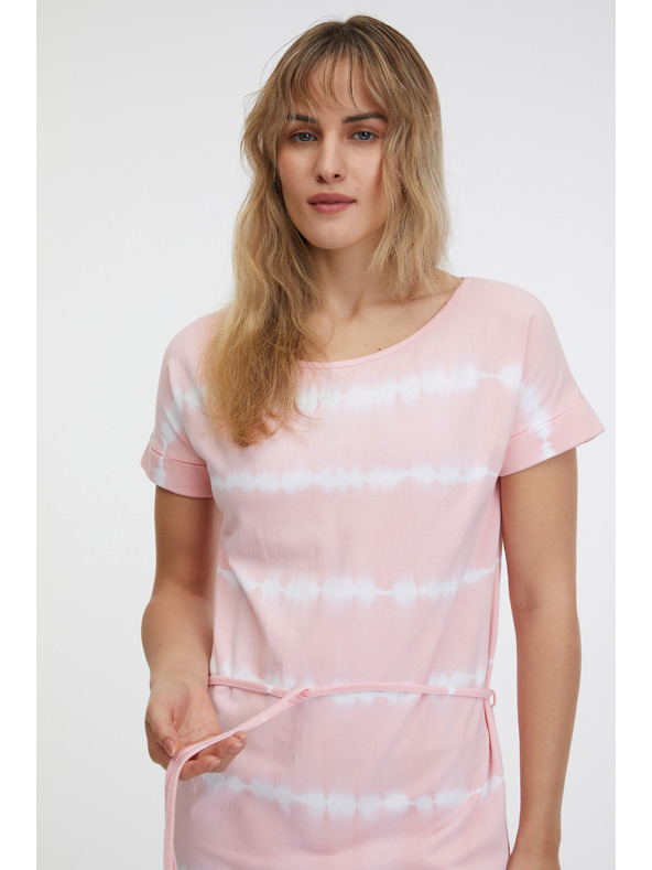 Sam 73 Világos rózsaszín női batikolt ruha SAM 73 Raquel