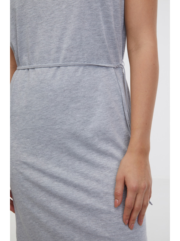 Sam 73 Világosszürke női csíkos midi ruha SAM 73 Estela