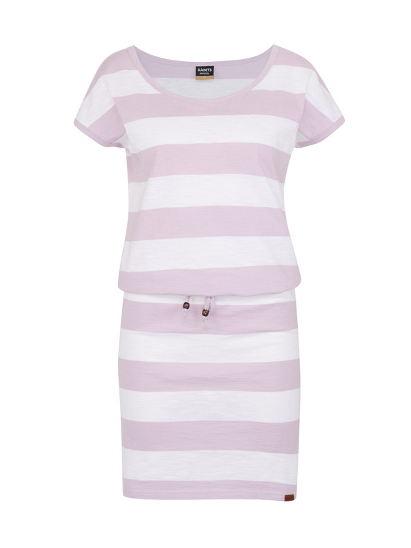 Sam 73 Fehér és lila női csíkos ruha SAM 73 Reyna