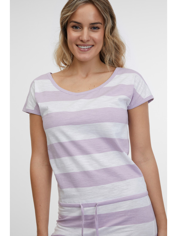 Sam 73 Fehér és lila női csíkos ruha SAM 73 Reyna