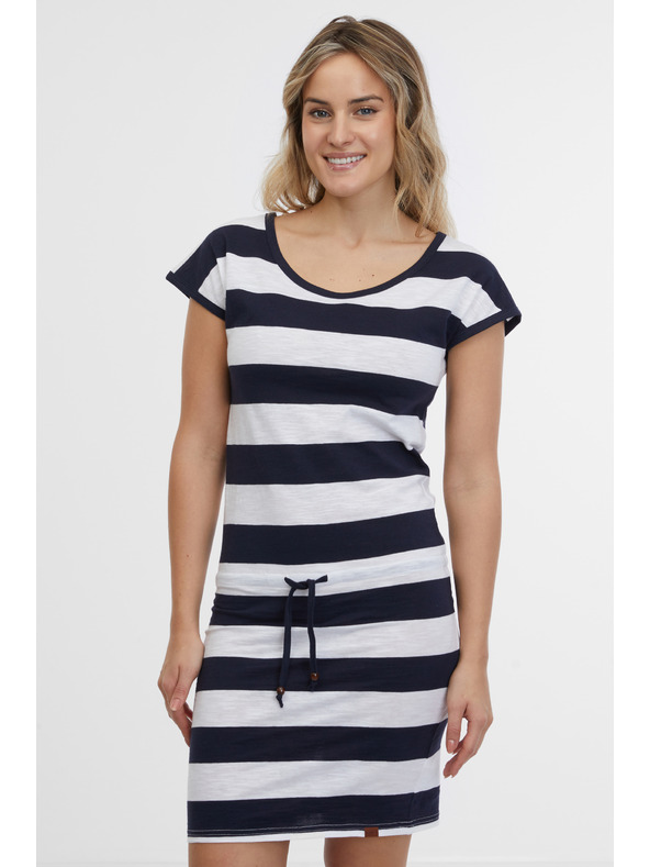 Sam 73 Fehér és kék női csíkos ruha SAM 73 Reyna