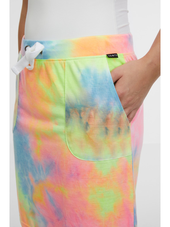 Sam 73 Kék és rózsaszín mintás női szoknya SAM 73 Tiara