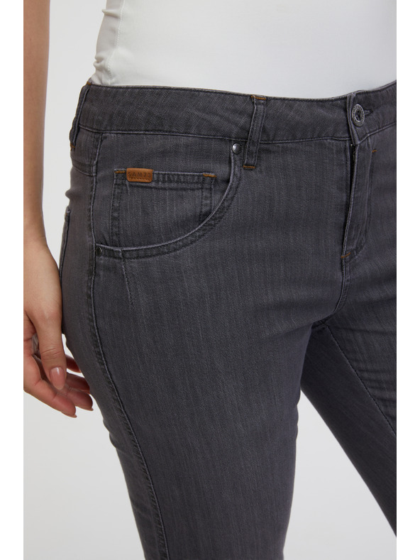 Sam 73 Szürke női háromnegyedes egyenes szabású farmer SAM 73 Antonella