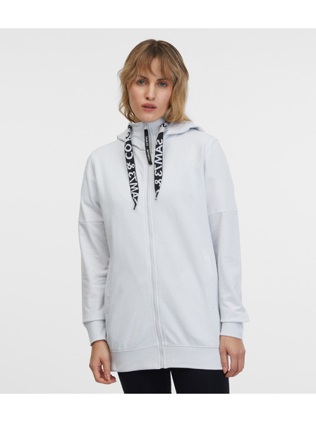 Sam 73 Világosszürke női kapucnis, cipzáras pulóver SAM 73 Lisa