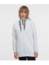 Sam 73 Világosszürke női kapucnis, cipzáras pulóver SAM 73 Lisa