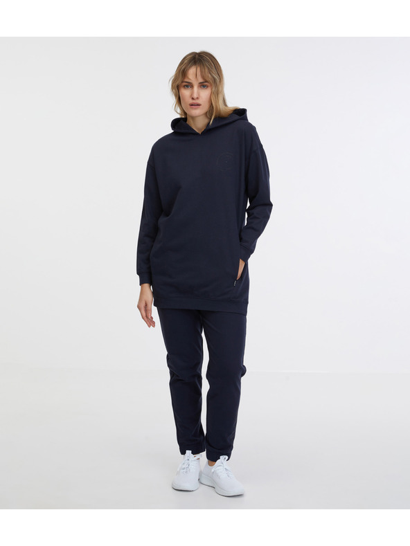 Sam 73 Sötétkék női hosszabbított kapucnis pulóver SAM 73 Lola