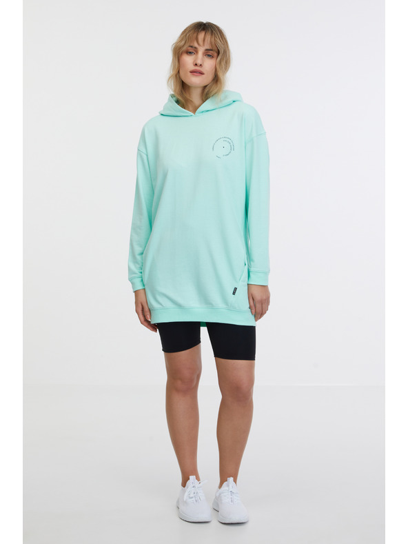 Sam 73 Türkizkék női hosszabb kapucnis pulóver SAM 73 Lola
