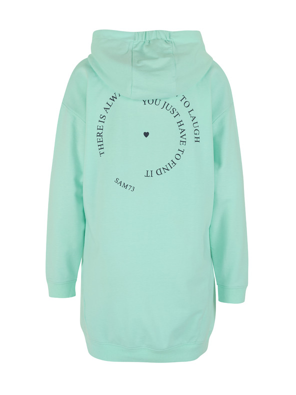 Sam 73 Türkizkék női hosszabb kapucnis pulóver SAM 73 Lola
