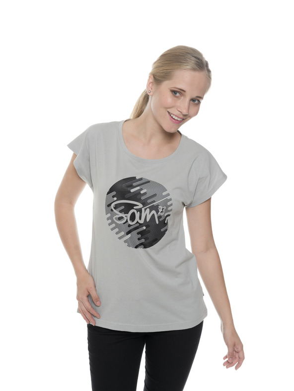 Sam 73 Szürke női póló SAM 73 nyomtatással