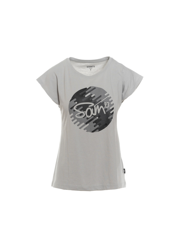 Sam 73 Szürke női póló SAM 73 nyomtatással