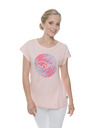 Sam 73 Rózsaszín női nyomtatott póló SAM 73