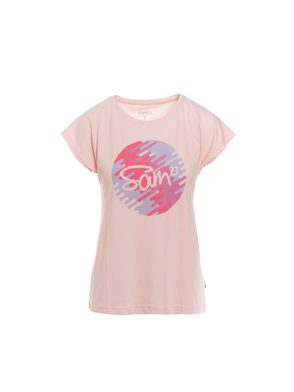 Sam 73 Rózsaszín női nyomtatott póló SAM 73
