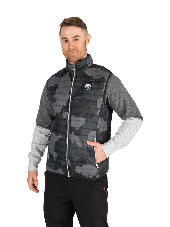 Sam 73 Sötétszürke férfi mintás mellény SAM 73