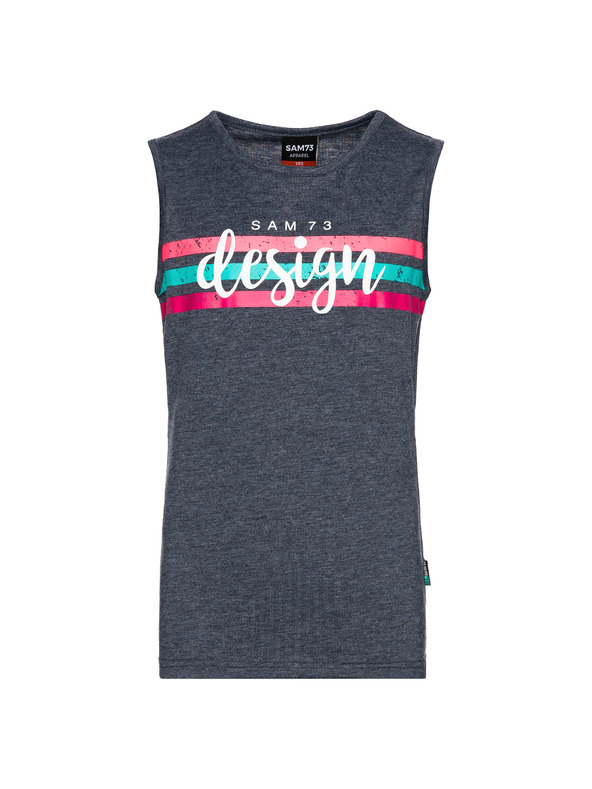 Sam 73 Sötétkék lányoknak nyomtatott póló SAM 73