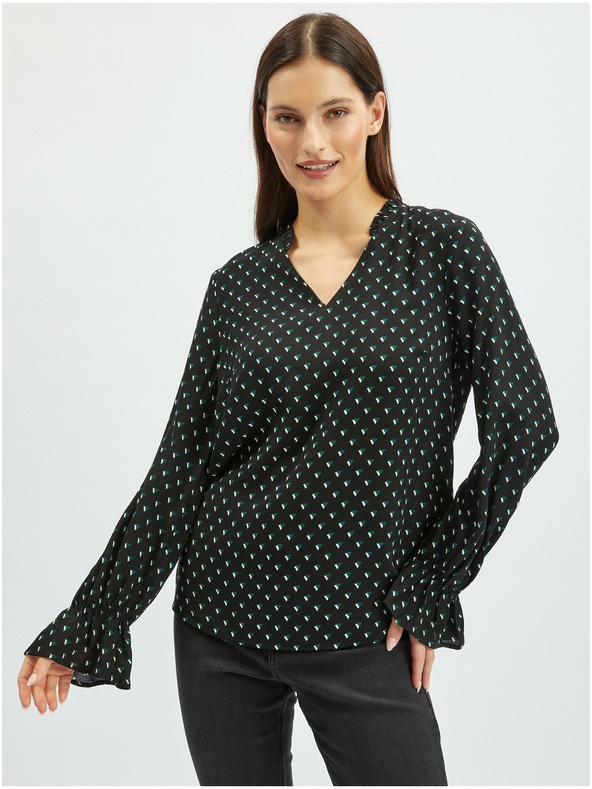 Orsay ORSAY fekete mintás női blúz