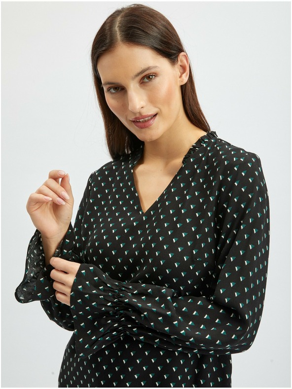 Orsay ORSAY fekete mintás női blúz