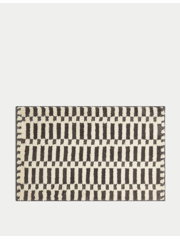 Marks & Spencer Gyorsan száradó, pamutból készült fürdőlepedő geometrikus motívummal Marks & Spencer szürke