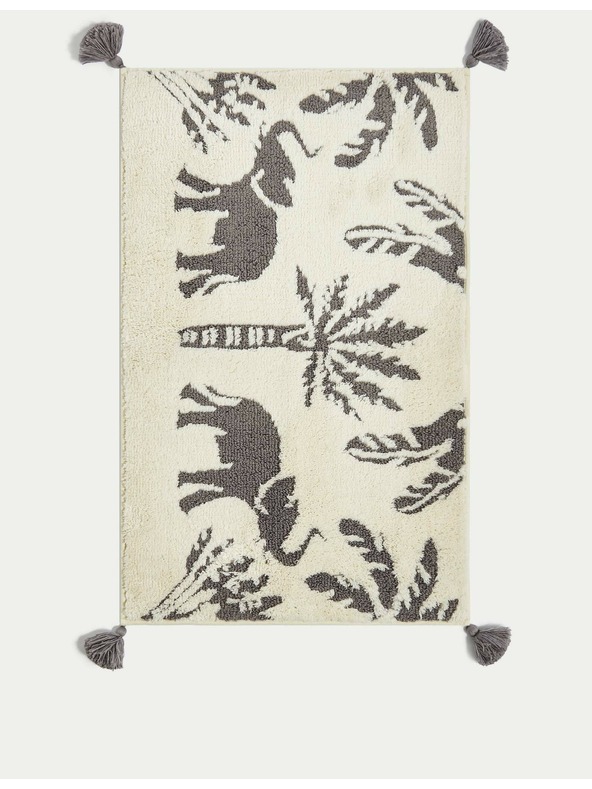 Marks & Spencer Elefántmotívumos pamutkeverék fürdőalátét Marks & Spencer szürke