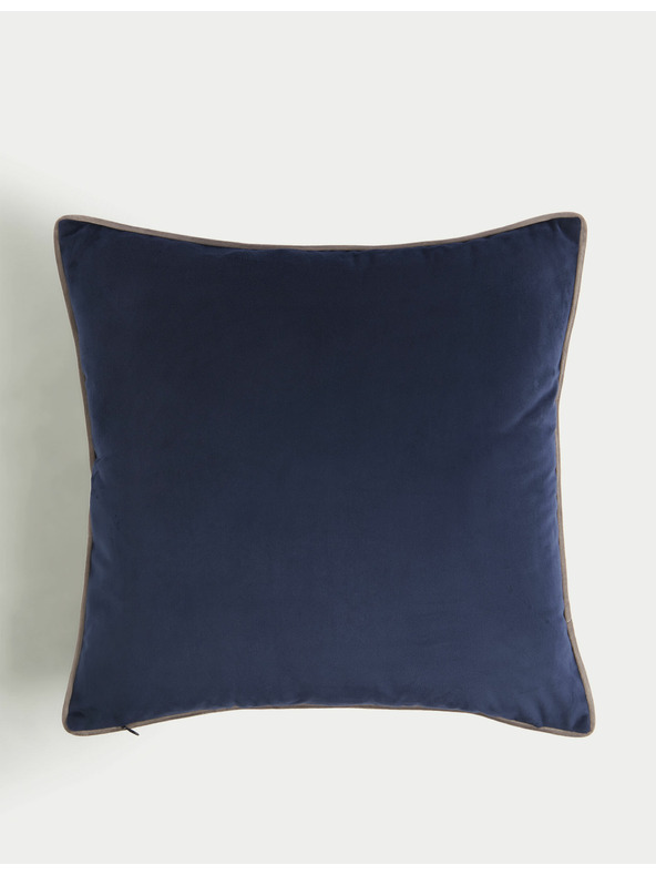 Marks & Spencer Marks & Spencer díszített bársony párnahuzat madár motívummal sötétkék