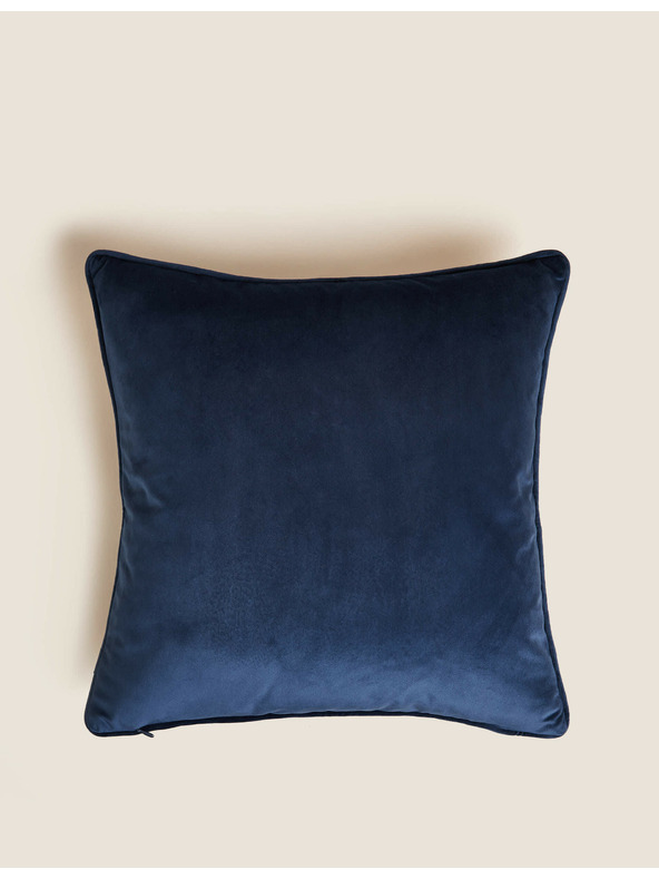 Marks & Spencer Marks & Spencer bársony párnahuzat madár mintával sötétkék