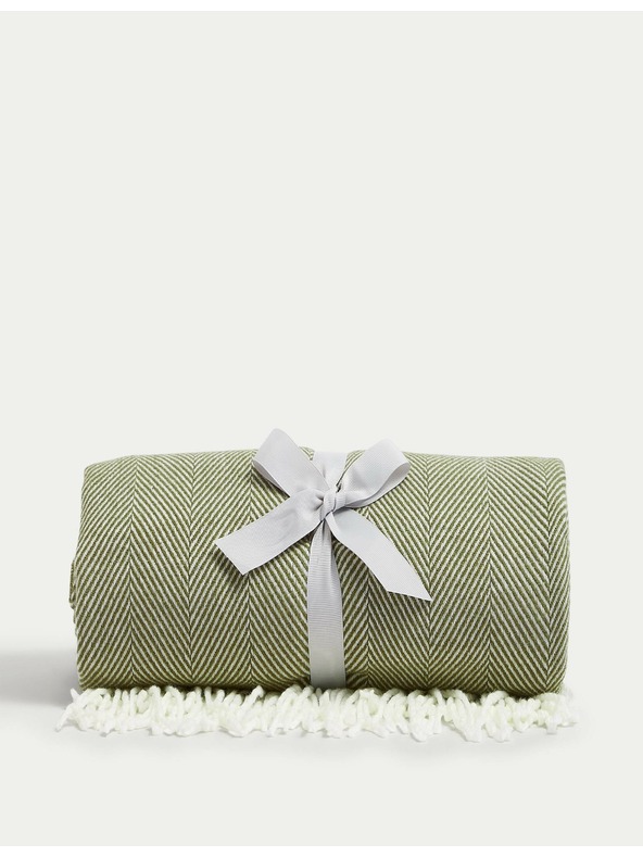 Marks & Spencer Marks & Spencer halszálkás mintás ágytakaró zöld