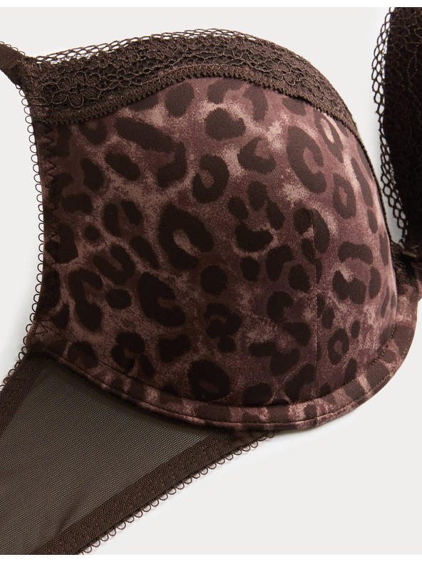 Marks & Spencer Jasmine csipkés push-up dekoltált melltartó csontokkal, (méret A–E) Marks & Spencer barna